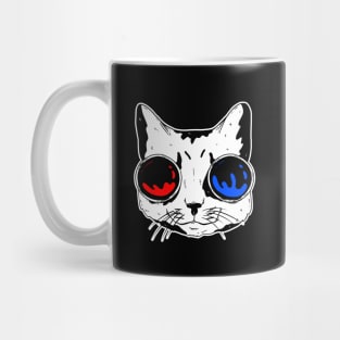 funny cat – Meowtrix (red pill or blue pill) (black variant) Mug